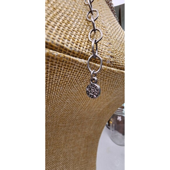 Ruby Rd Doulbe Strand Red Blue & Silver Faux Pearl Beaded Necklace 18"L - Picture 4 of 7